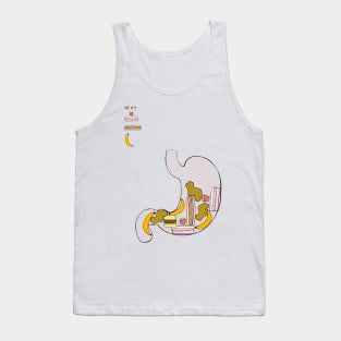 Food tetris - colourful stomach design Tank Top